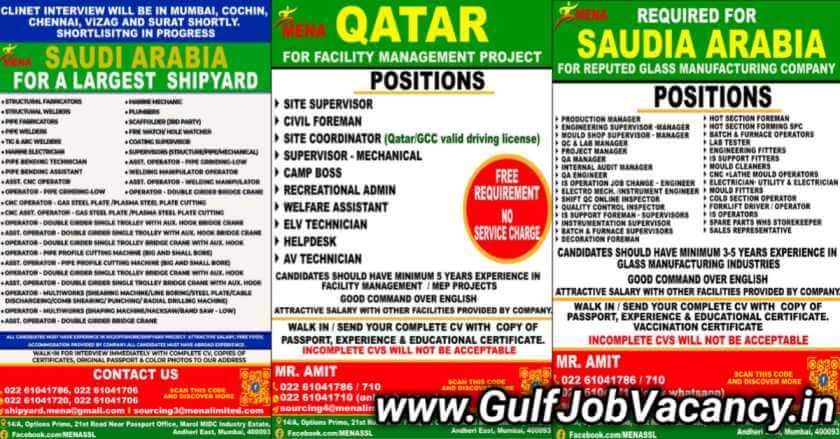 Mena Support Service | Gulf Job Vacancies